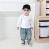 2026 Spring/Autumn Unisex Baby Toddler Embroidered Cartoon Soft Denim Jeans
