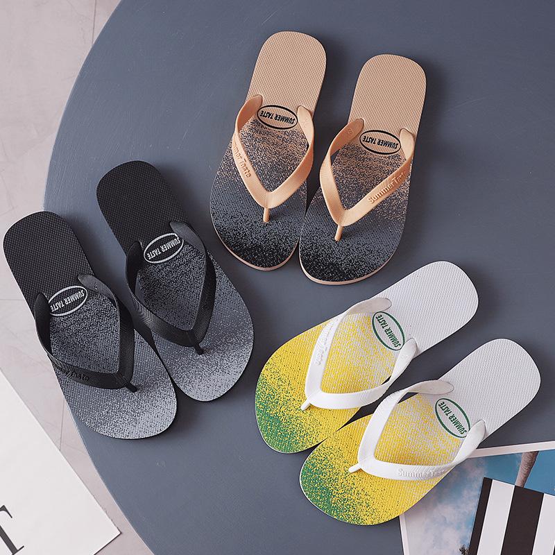 Slippers men's summer flip-flops new non-slip beach sandals lightweight fashion rubber shoes