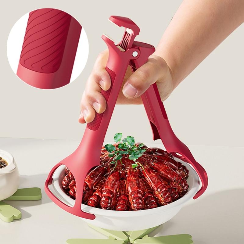 2in1 Hot Plate Gripper,Kitchen Hot Dish Bowl Plate Clip Antis Scalding Dish Plate Tongs for Oven Steamer Air Fryers Pan