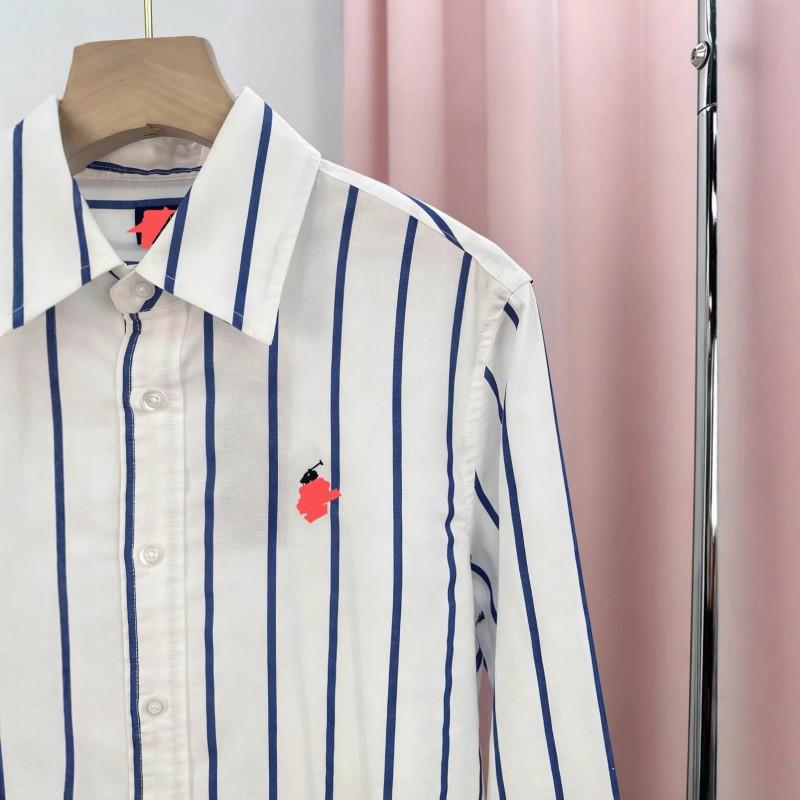 High Quality Striped Linen Polo Shirt Slim Fit Long Sleeve Casual Fashion