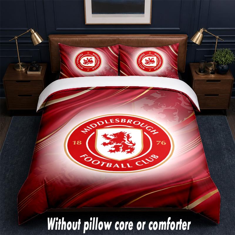 Set Biancheria da Letto Design Middlesbrough 1 Copripiumino + 2 Federe Morbido Traspirante Biancheria da Letto per la Casa