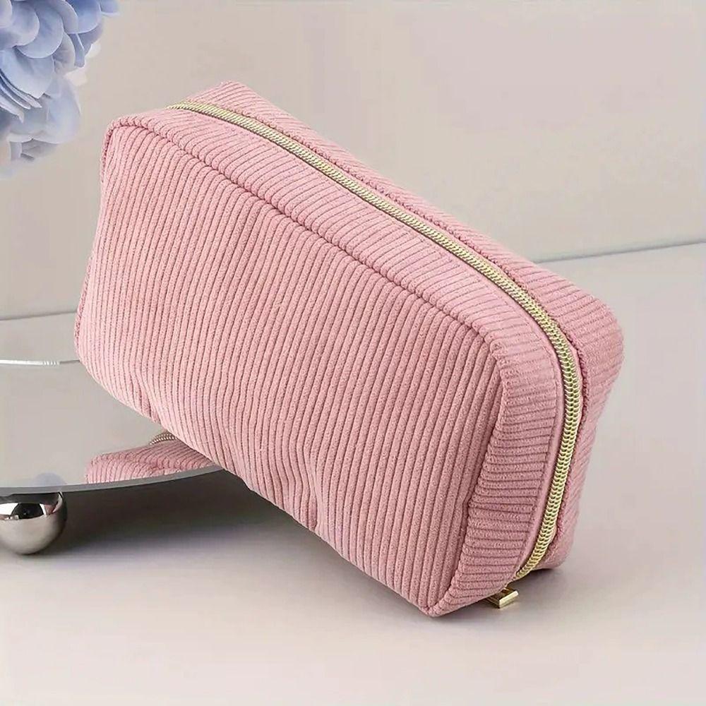 

Storage Organizer Makeup Storage Bag Corduroy Pencil Case for Teen Girls College