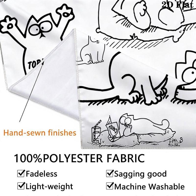 Simon'S Cat Wall Tapestry Aesthetic Wall Hanging Printed Fabric Blanket Decorative Tapestries For Bedroom Living Room Home Decor