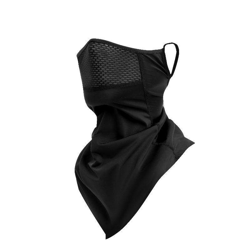 

Ice Silk Sun Protection Face Mask - Breathable Neck Gaiter for Men & Women, Summer Cycling, Fishing, Ear-Hanging Triangle Scarf One Size