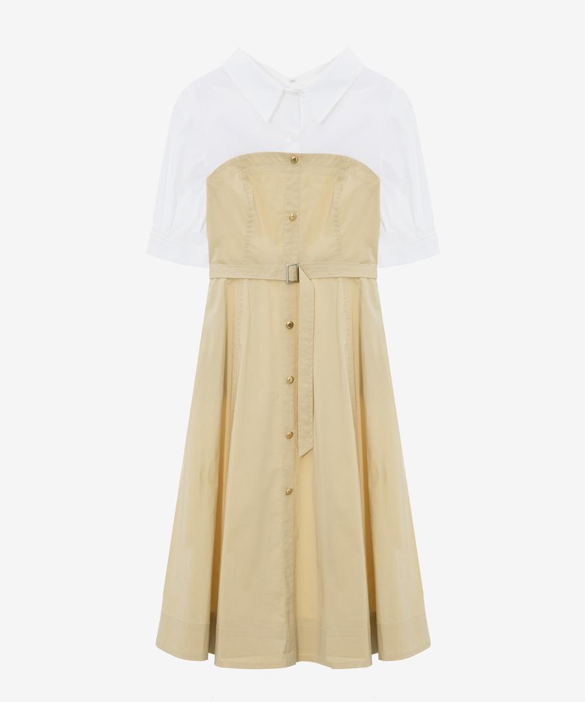 Mind Bridge Woman [W] Shirt Layered Belted Dress