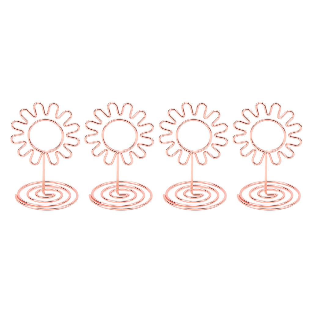 20PCS Wire Table Picture Photo Holder Gold Plated Reusable Table Card Holder for Wedding Anniversary Party