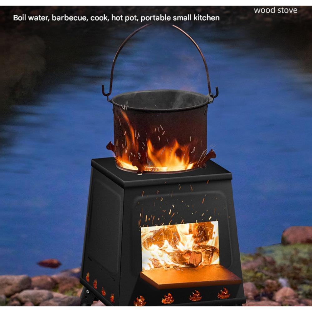 Camping Windproof Foldable Portable Gas Stove Outdoor Barbecue Camping Fire Table Picnic Stove