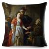Vintage Style Woman Cushion Cover Decor Europe Lady Girl Print Pillowcase 45*45Cm Polyester Pillow Case For Sofa Home Car