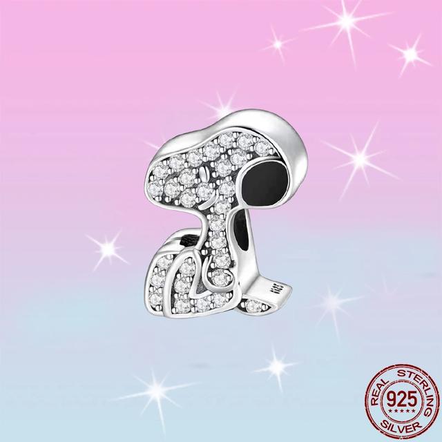 New 925 Sterling Silver Dog and Red Snowman Charm Bead Fit Original 925 Fashion Bracelets DIY Fine Jewelry Making for Women