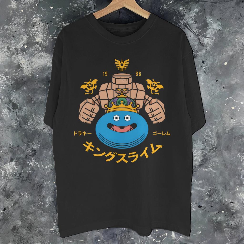 Summer Dragon Quest slime T Shirt for Unisex Women  Cotton Tshirts Short Sleeve Clothes