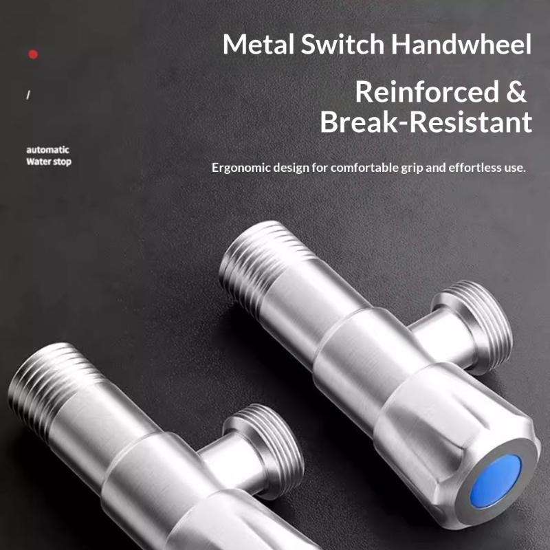 Regulable Flows Stainless Steel Angle Valves Elongated Precise Water Control Wall Mount Bath Fixtures Installation