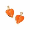 Women Earrings Colored Spray Paint Heart-shaped Water Drop Double Layer Earrings Lightweight Jewelry Accessories