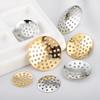 50pcs 14mm-25mm Brooch Base Brooches Bouquet Metal Disk Shell Flower Cabochon Bezel Round Blank For Diy Jewelry Making Wholesale