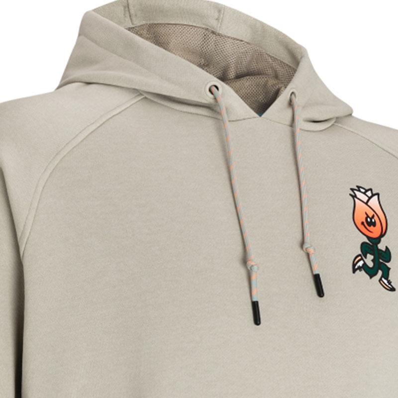 Under Armour Rose Letter Print Heavyweight Cotton Training Hoodie Men Hoodies Brown 1379688-289