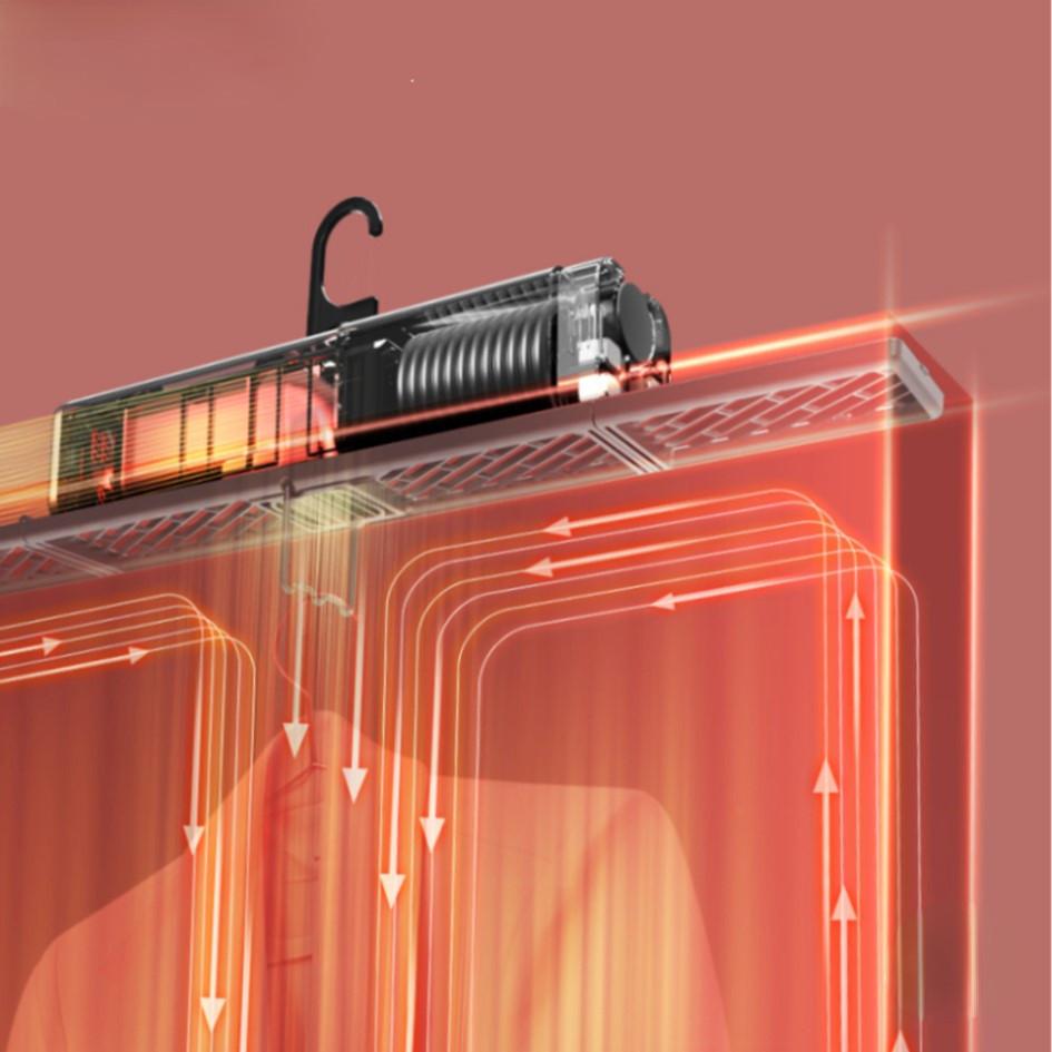 400W Folding Portable Clothes Hanger Shoe Dryer Clothes Sterilization Dryer Household Quick-heating Dryer 520x60x732mm