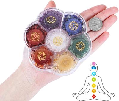 Kamień Uzdrowienia Zestaw Czakr Reiki Kryształ Wicca Zestaw Kryształowych Kamieni Polerowany Kieszonkowy Odprysk Produkty Duchowe Reiki Prezent na Medytację