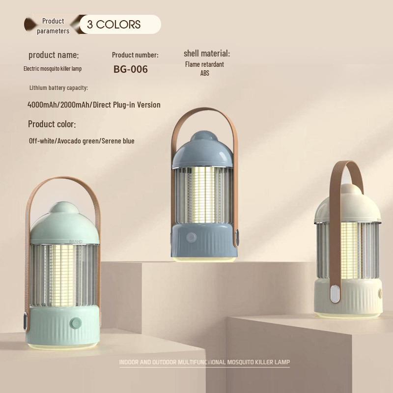 Rechargeable Outdoor Mosquito Killer Lamp with Night Light Feature
