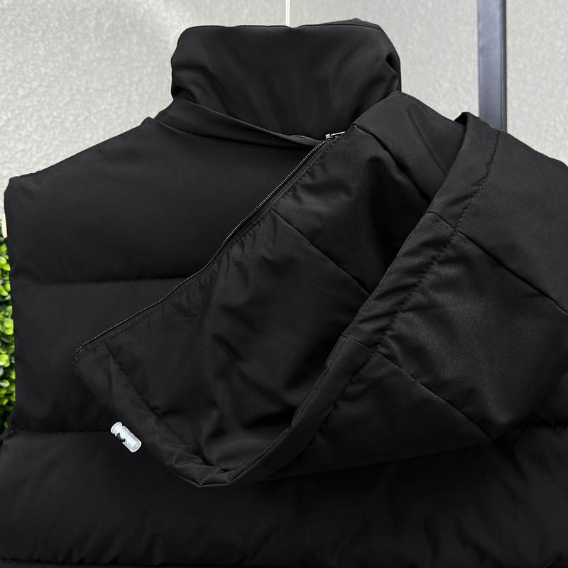 Warm Sleeveless Parka Man Waistcoat Fashion Plus Size Male Coat Hooded Casual Zipper Thick Winter Men's Vest