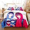 Sk8 The Infinity Printed Bedding Set, Duvet Cover plus 2 Pillowcases, Sport Anime Style Soft Microfiber Home Textiles