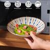 2PCS Ceramic Dinner Plates Japanese Retro Deep Round Plate Dinner Plates Pasta Plate Kitchen Tableware Microwave Oven Bakeware