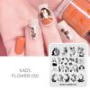 kads Stamping Plate Flower 050 Nail Art Stamping Plates Butterflies Girls Wildflowers Design Template