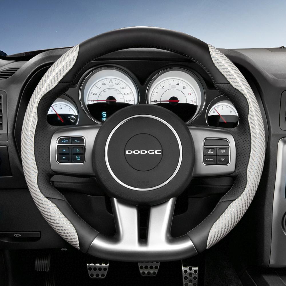 

Suitable for Dodge Carbon Fiber Texture Steering Wheel Cover, Segmented Quick-Release Style, for Models Such as Charger, Durango, Hornet, Attitude
