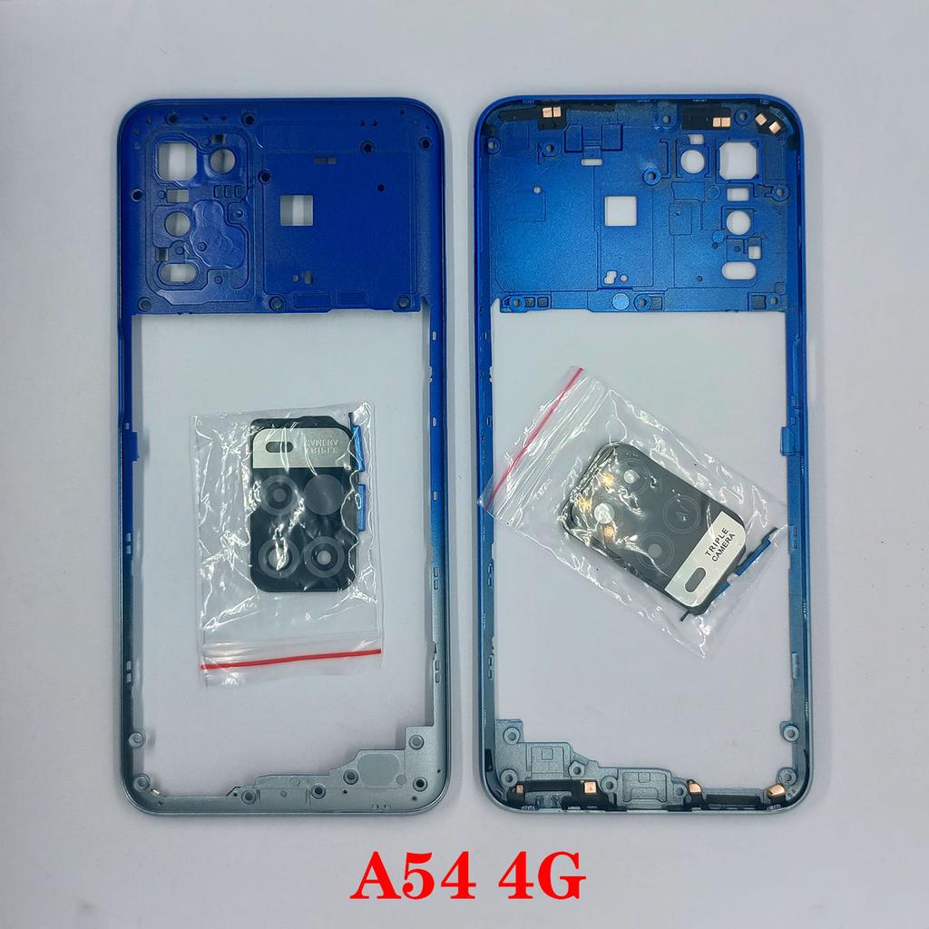 Per OPPO A5s A5Xs A15 A15s A16 A16s A36 A54 A74 A93 A57 A76 4G 5G Telaio Centrale Scocca Cornice + Pulsanti Laterali + Lente Fotocamera