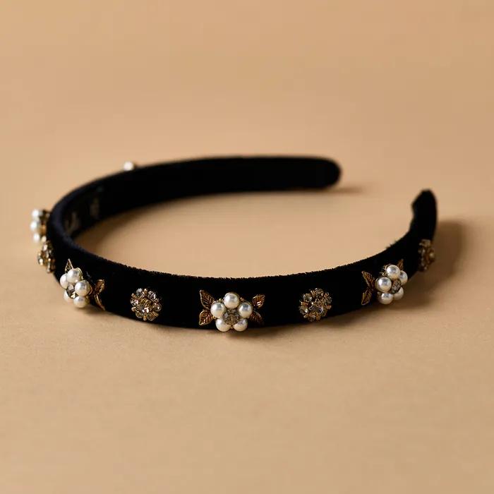 Flower Crystal Pearl Hairband