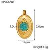 CARLIDANA Luxury Gold Plated Stainless Steel Charm Evil Eye Oval Heart Flower Colorful Natural Stone DIY Jewelry Making Women