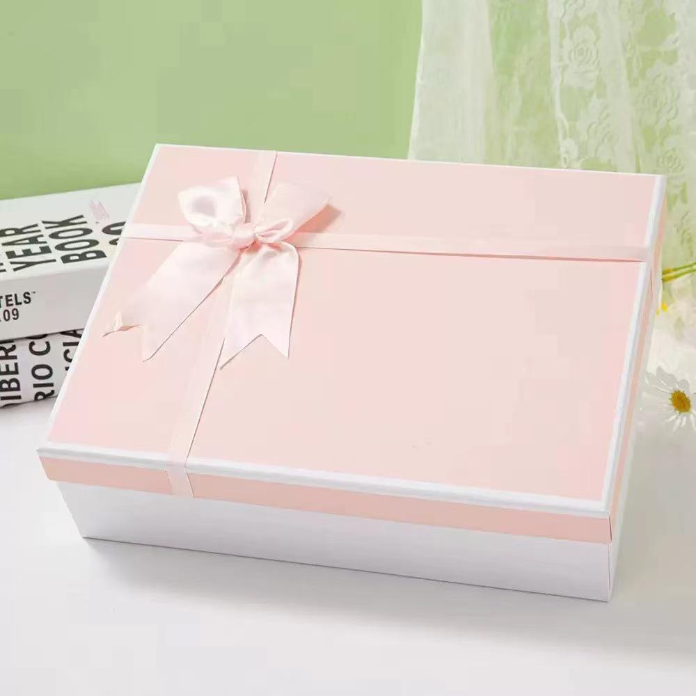 Large Square Bowknot Gift Box Set for Birthday, Lipstick, Perfume, Wedding, Bridesmaid Gifts