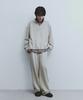 Youth Cut-Off Half Zip-Up Sweatshirt - Beige