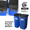 Squirrel Large Trash Can Caster Pail Blue 45L 2 Wheels with Drain Plug Made In Japan 45C2