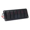 6 Gang Rocker Switch Panel LED Backlit On Off Switch Waterproof Circuit Protection for Car RV Bus Marine Boat ATV UTV