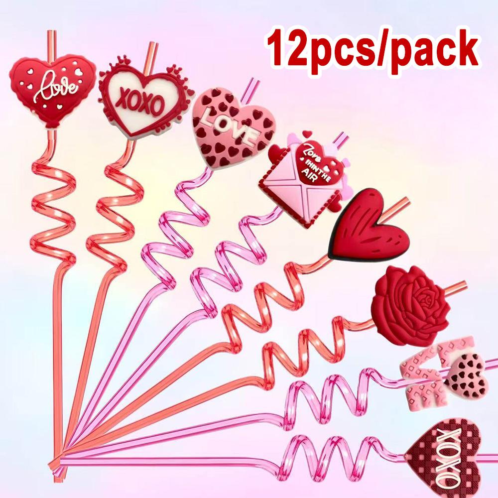 

12pcs Cartoon Mouse-themed Straws Disposable Straws for Holiday Birthday Wedding Parties Decorations Tableware 12pcs різнокольоровий