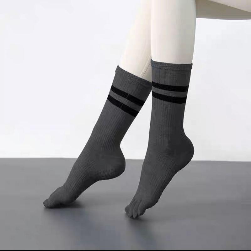 

Yoga Socks Non Slip Professional Women Pilates Socks Fall and Winter Knee Socks Toe Socks Athletic Socks Workout Aerobics Toe Socks
