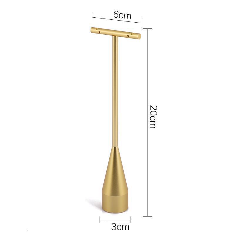 Jewelry Stand Display Necklace Holder T-Bar Plated Metal Tabletop Jewelry Organizer Tower for Show Jewelry Hanging Pendant