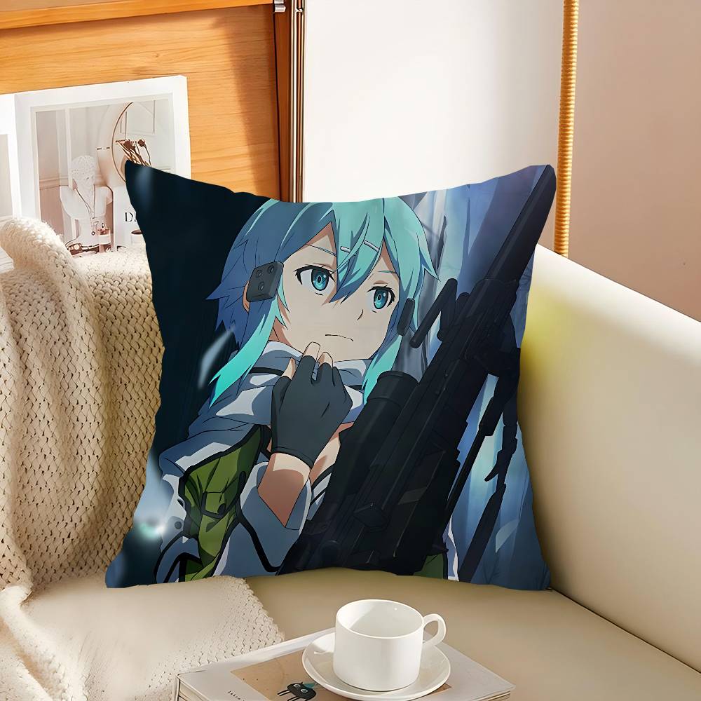 Sinon Cartoon Office Cushion Pillowcase Car Cushion Cover45X45CM Lumbar Pillowcase Sofa Pillowcover