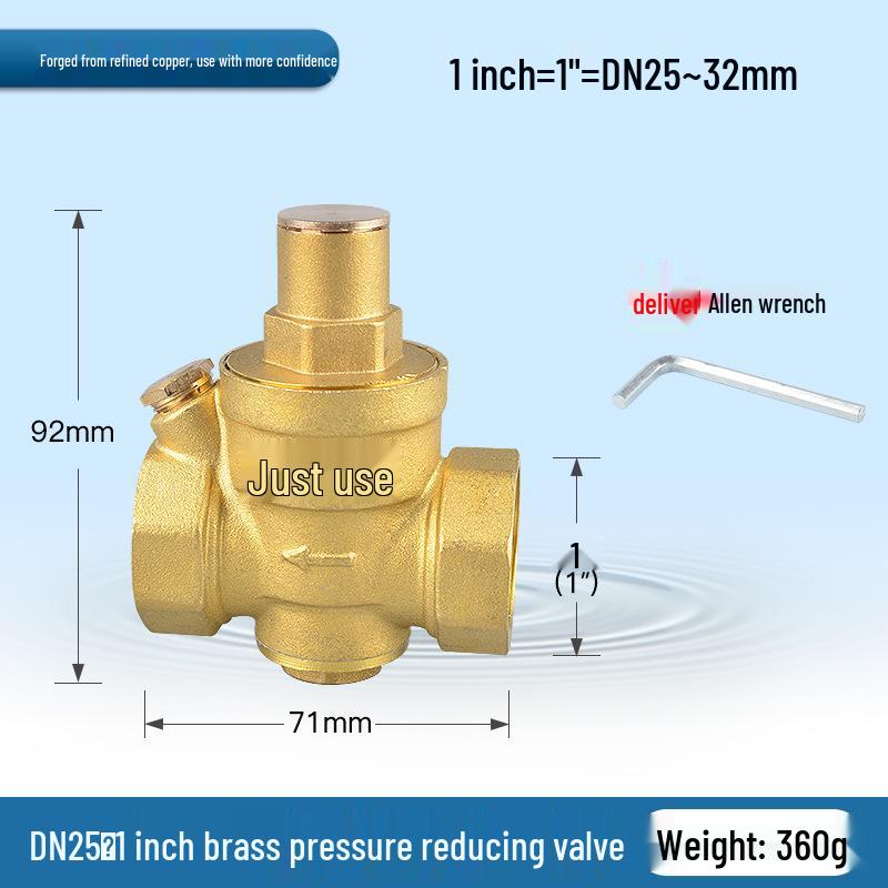 Adjustable Brass Water Pressure Reducing Valve for Heaters & Purifiers
