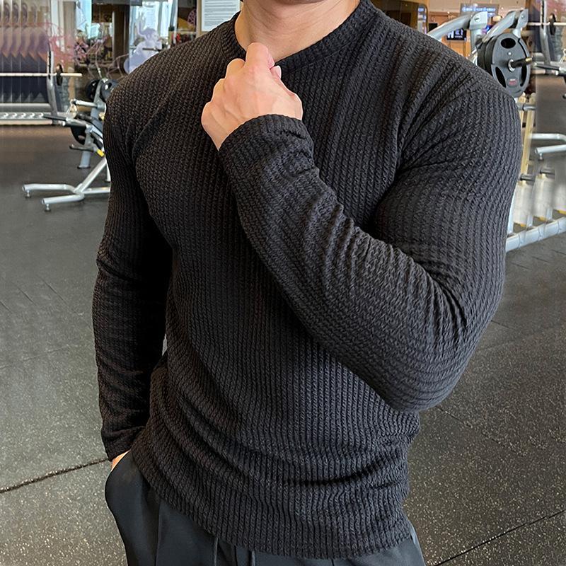 Men's European American Fashion Knit Sweater - Autumn/Winter Long Sleeve Top, Thick Knitwear for Youth
