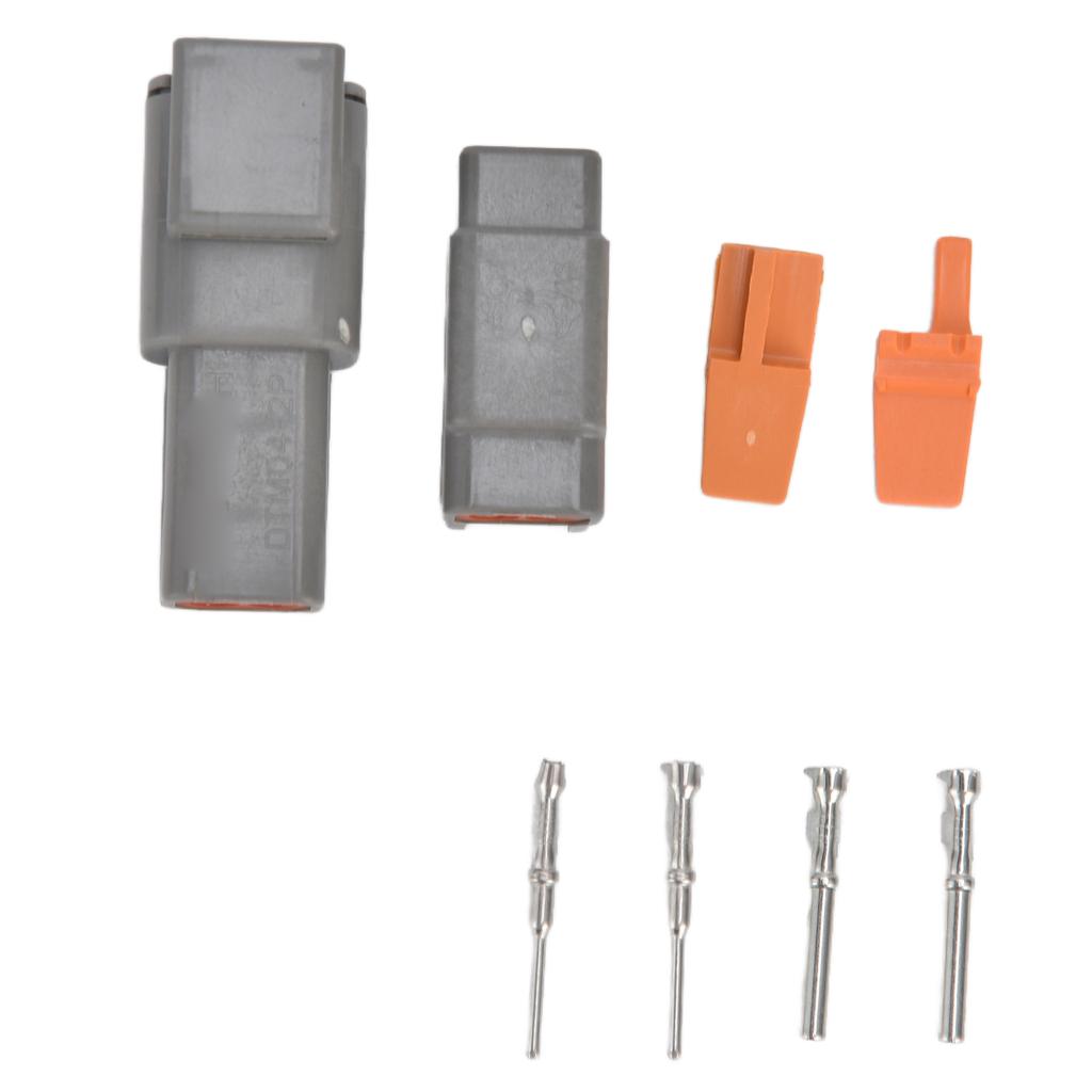 5 Sets Waterproof Connectors 2 Pin Electrical DTM Connector Kits with Terminals Connector Inserts Fo