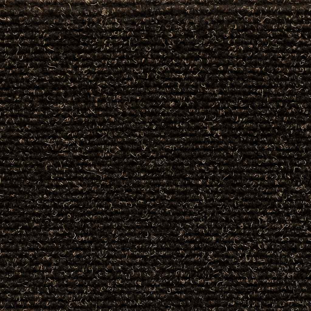Self Adhesive Stair Treads 5 pcs. 56 x 17 x 3 cm Dark Brown Semi Round