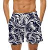 Man's Beach Shorts Swim Sportswear Boardshort Wave 3D Printed Fitness Short Pants Male Oversized Gym Trunks Surf Board  Swimsuit