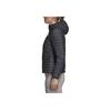 adidas Tkaná zimní outdoorová péřová bunda s dlouhým rukávem a potiskem loga s písmeny Unisex svrchní oděv Černá CY8735