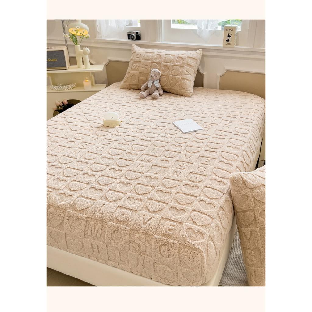 Geprägtes Dickes Bettlaken/Decke - Vier Jahreszeiten Universelle Dicke Warme Matratzenschutzhülle, Weiche Maschinenwaschbare Bettwäsche, (ohne Kissenbezug)