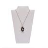 White Black Leather Black Velvet Interior Wooden Necklace Storage Display Stand Jewelry Window Necklace Pendant Display Stand