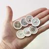 7Pcs Doll House Miniaturas Home Decor 1:12 Dollhouse Mini Wall Clock Model Food And Play Ornament Toy DIY Accessories