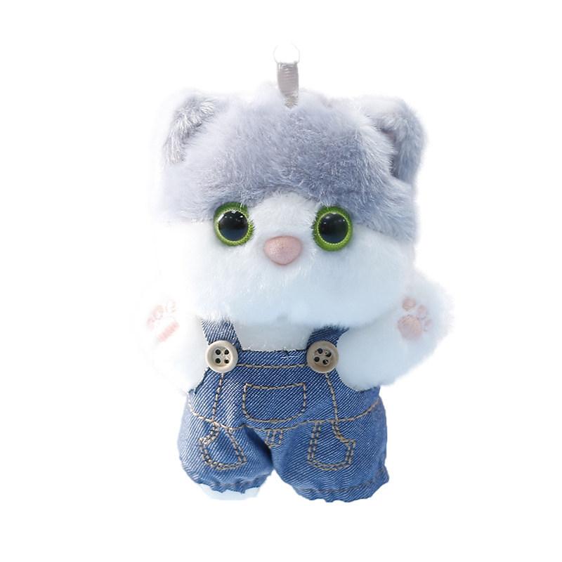 Plush Cat Doll Keychain Gift For Women With Soft Polyester Filling