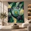 Decorative Tapestry,Sporting CP FC Printed Wall Art, Lightweight Wall Hanging For Bedroom Background