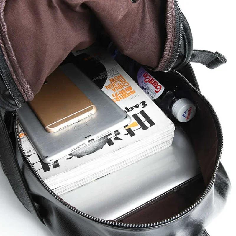 Men's Backpack Travel Casual Fashion Students School Bag Large Capacity Bag Brand  Leather Backpacks Laptop Backpack