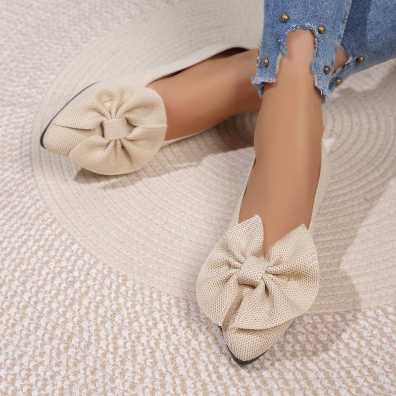 Fashion Fashion Casual Outdoor Sneakers Women Flats Shoes New Spring Loafers Bow Pointed Toe Suede Walking Shoes for Women comfortable